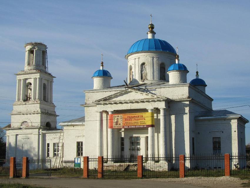Поповка. Церковь Смоленской иконы Божией Матери. фасады, вид с юга