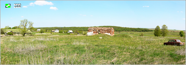 Церковь Воскресения Христова, Ельцы (Юрьев-Польский район, Владимирская область). общий вид в ландшафте, Панорама с запада