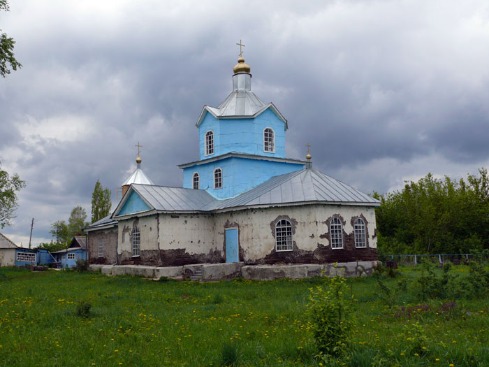 Берёзовка. Церковь Казанской иконы Божией Матери. общий вид в ландшафте