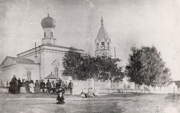 Церковь Георгия Победоносца, Фото 1914 года из частного архива<br>, Минцы, Хвойнинский район, Новгородская область