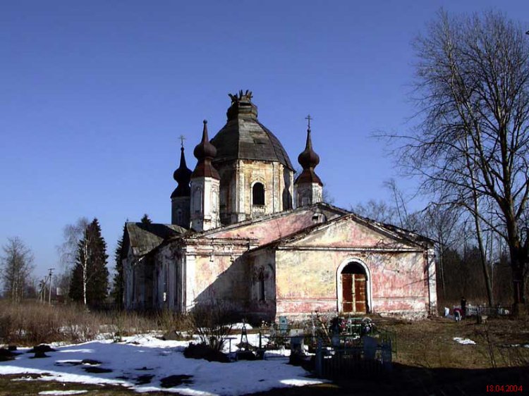 Церковь Георгия Победоносца, Тельбовичи (Боровичский район, Новгородская область). общий вид в ландшафте