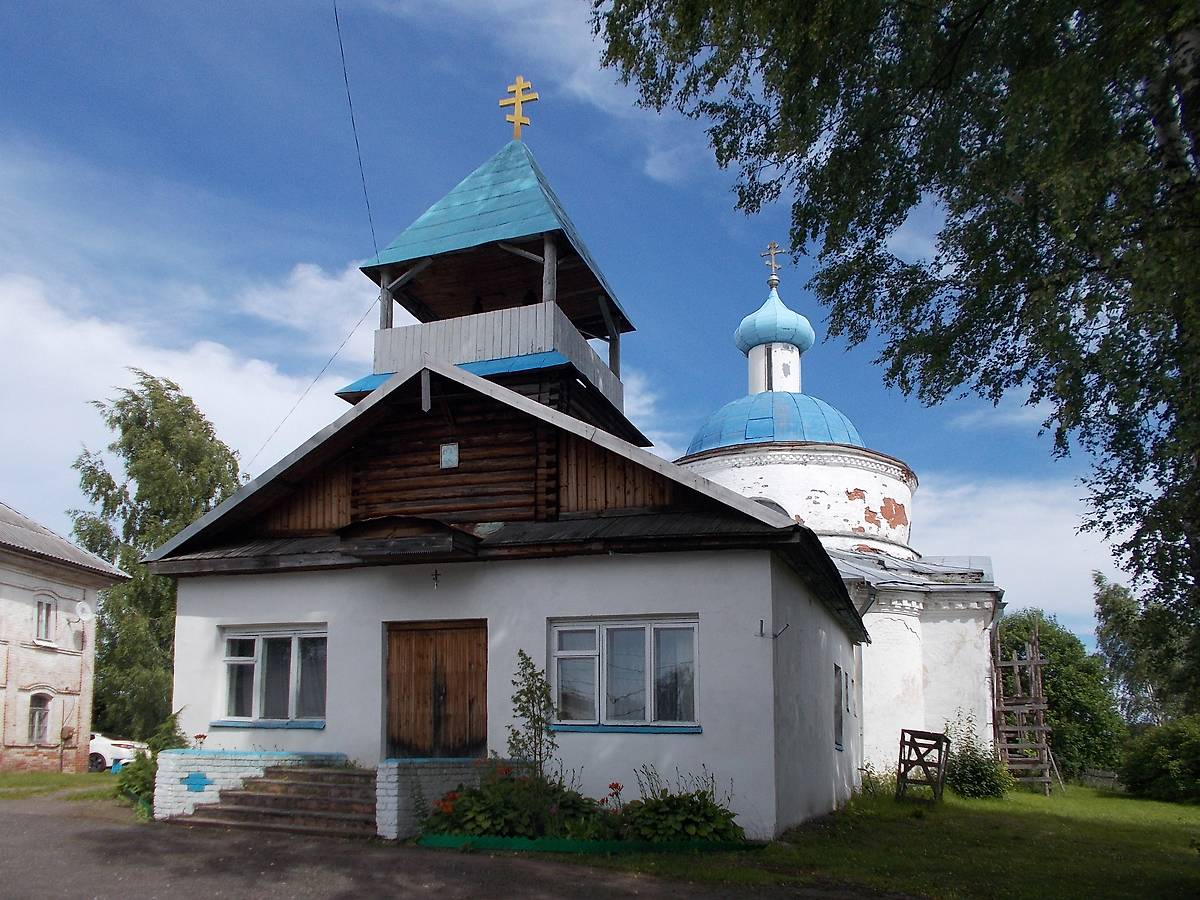 вид с запада, фасады. Церковь Успения Пресвятой Богородицы, Марёво (Марёвский район, Новгородская область)