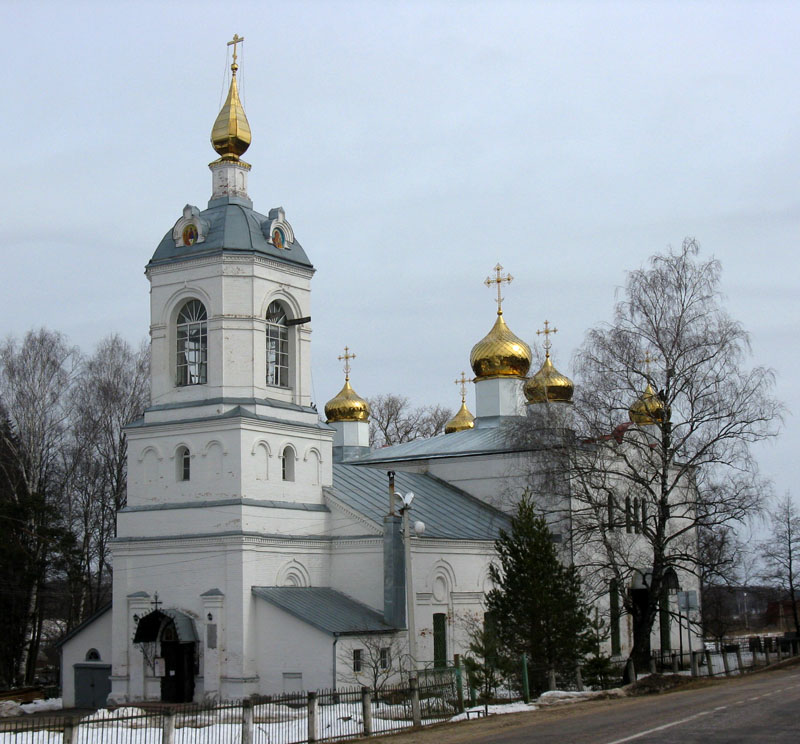 Церковь Троицы Живоначальной, Ваулово (Чеховский городской округ, Московская область). общий вид в ландшафте