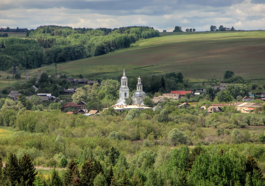 Петровское. Церковь Петра и Павла. общий вид в ландшафте