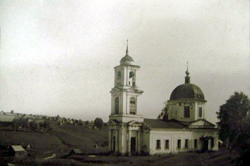 Церковь Троицы Живоначальной, Борисово Поле (Вадский район, Нижегородская область). архивная фотография, Фото 1947 года из фондов Государственного научно-исследовательского музея архитектуры имени А.В. Щусева. Автор А. Целиков