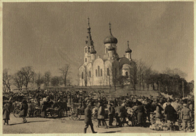 Церковь Симеона Столпника, Каменец (Каменецкий район, Беларусь, Брестская область). архивная фотография, Фото 1942 г. с аукциона e-bay.de