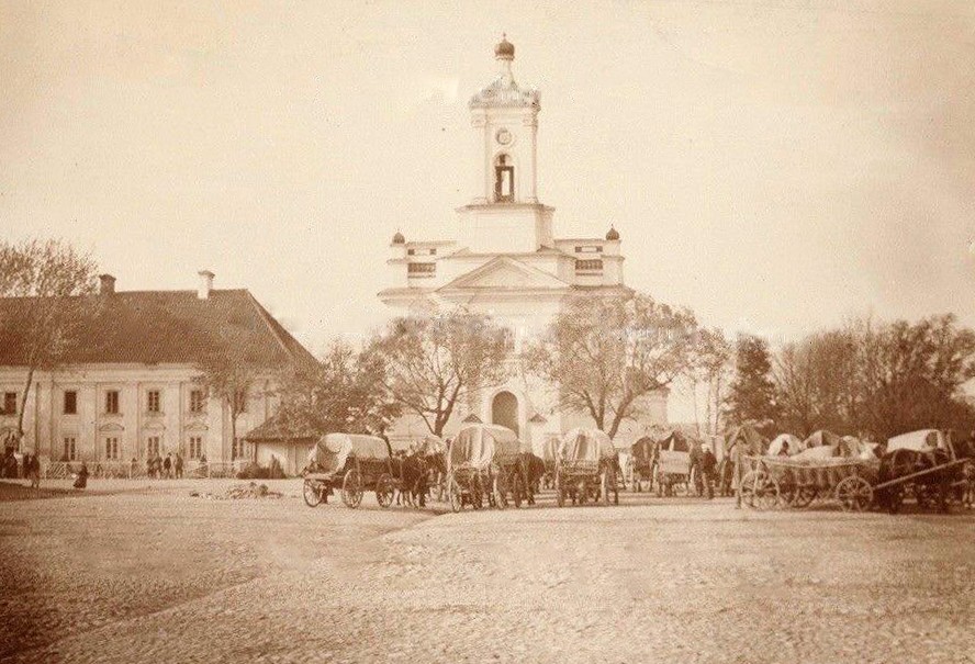 Церковь Петра и Павла, Ружаны (Пружанский район, Беларусь, Брестская область). архивная фотография, Фотоснимок с фотографии, сделанной в 1915 году.
