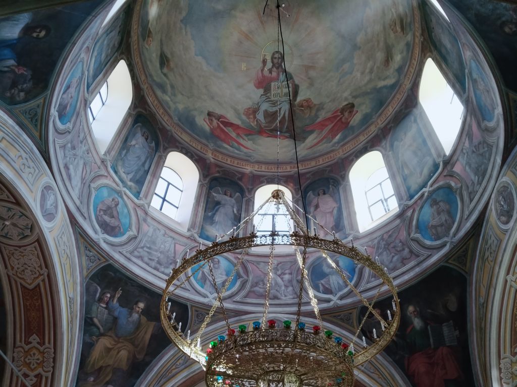 Церковь Казанской иконы Божией Матери, Солотча (Рязань, город, Рязанская область). интерьер и убранство, подкупольное пространство основного объёма