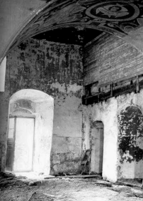 Церковь Михаила Архангела, Михайловский Погост (Островский район, Псковская область). архивная фотография, Фото конца 1960-х гг. Интерьер церкви.