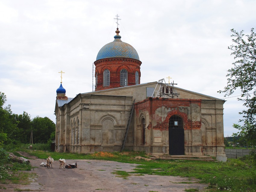 Церковь Николая Чудотворца, Бакланово (Орловский район, Орловская область). фасады, Вид на храм с северо-запада