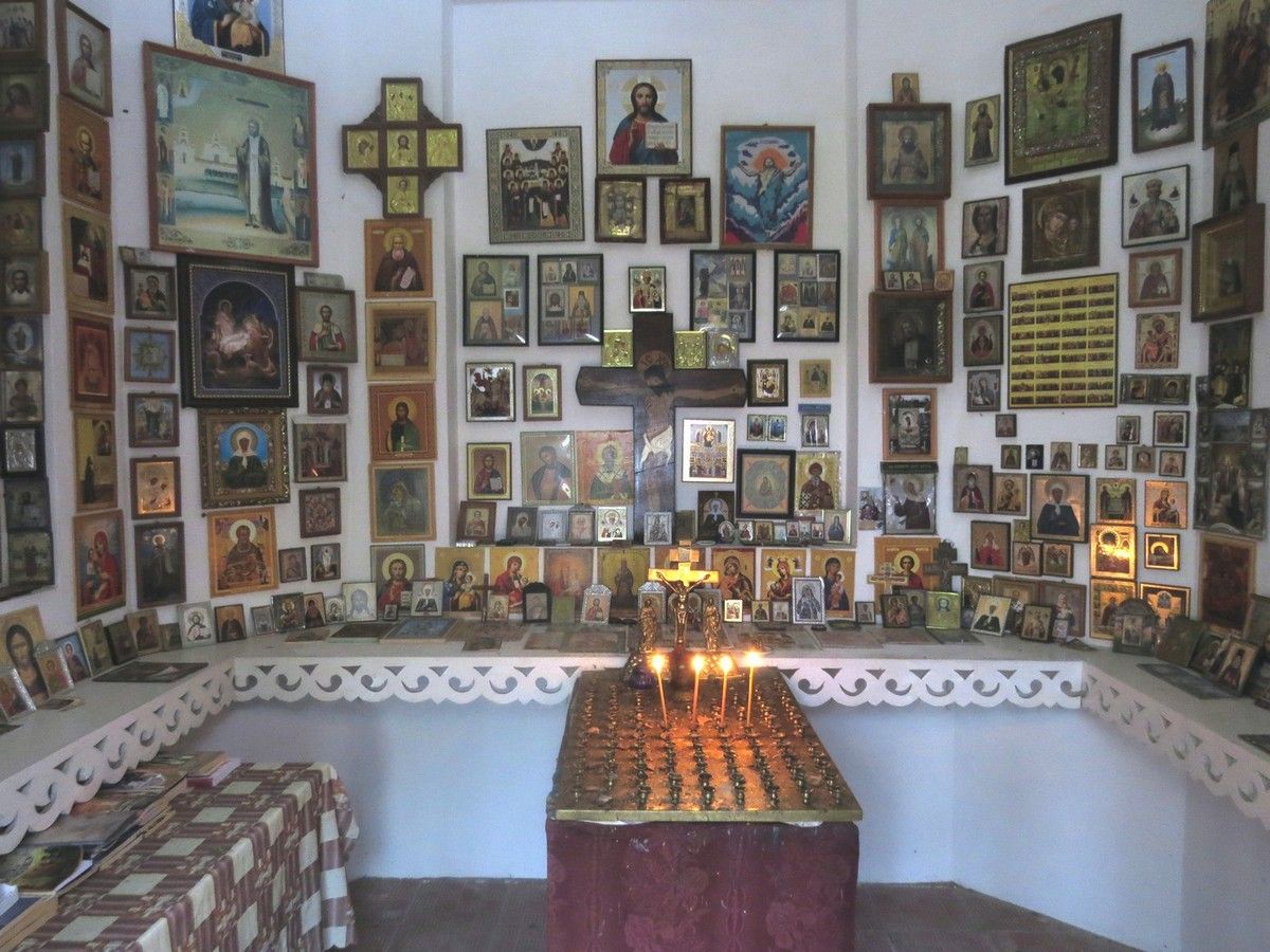 Часовня Георгия Победоносца у мемориала воинской славы, Чернишня (Жуковский район, Калужская область). интерьер и убранство