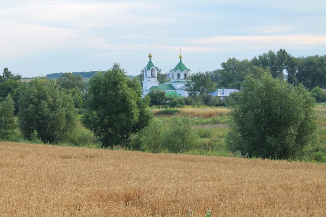 Нижняя Катуховка. Церковь Покрова Пресвятой Богородицы. общий вид в ландшафте