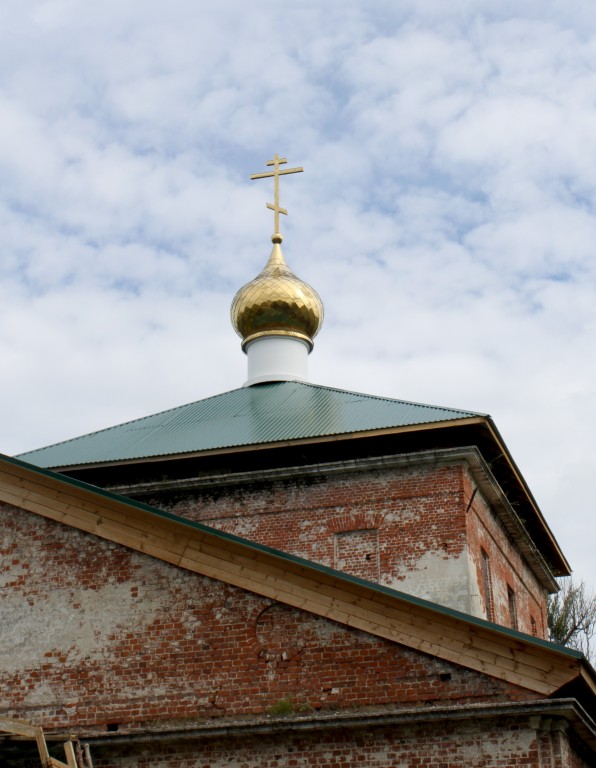 Церковь Николая Чудотворца, Алексино (Петушинский район, Владимирская область). архитектурные детали, Реставрация основного объема. Вид с юго-запада