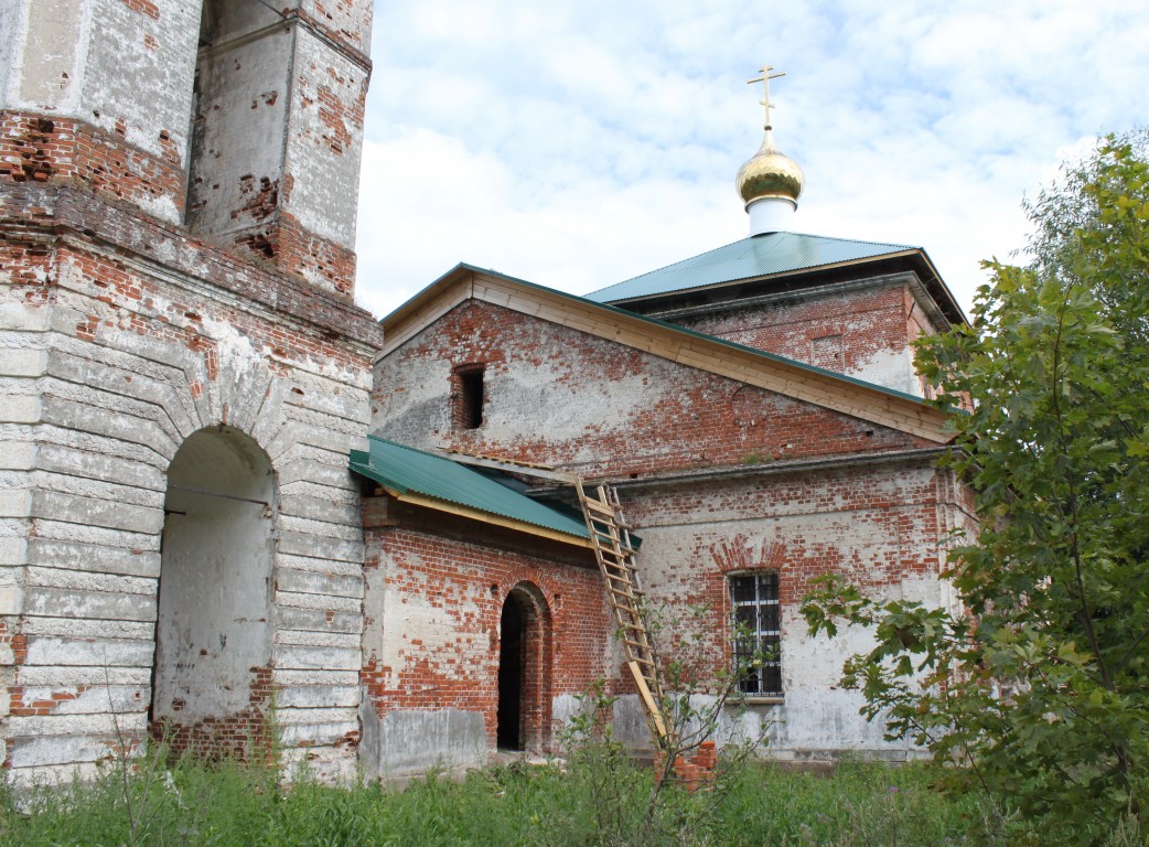 Алексино. Церковь Николая Чудотворца. фасады, Вид с юго-запада