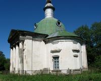 Церковь Успения Пресвятой Богородицы, Восточный фасад. 
Фото сделано Семеновой В.В. специально для каталога<br>, Погорелово (Гагрино), Плюсский район, Псковская область