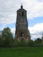 Церковь Михаила Архангела, Колокольня Церкви Михаила Архангела. Вид с востока<br>, Ошурково, Зубцовский район, Тверская область