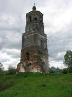 Церковь Михаила Архангела, Колокольня церкви Михаила Архангела. Вид с северо-востока<br>, Ошурково, Зубцовский район, Тверская область