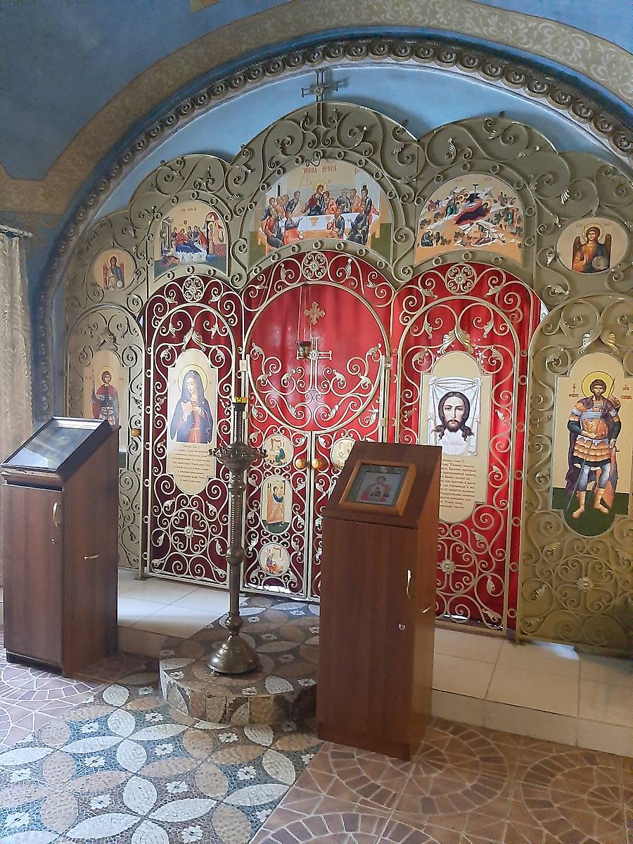 Иконостас придела Феодора Стратилата, интерьер и убранство. Церковь Спаса Нерукотворного Образа, Кондрово (Дзержинский район, Калужская область)