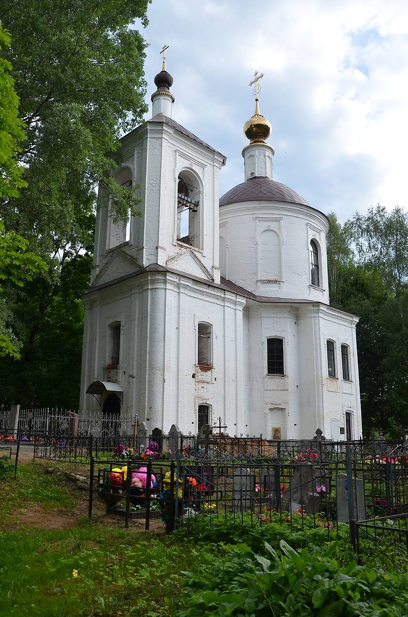 Вид с юго-запада, фасады. Церковь Бориса и Глеба, Мосальск (Мосальский район, Калужская область)