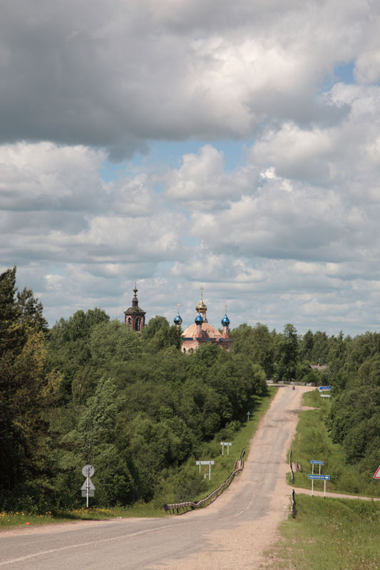 Церковь Димитрия Солунского, Дмитриевское (Переславский район и г. Переславль-Залесский, Ярославская область). общий вид в ландшафте