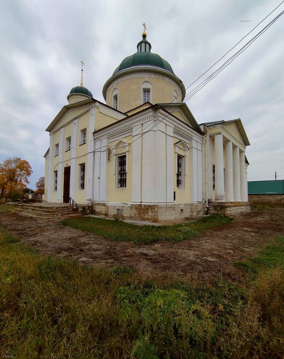 Церковь Богоявления Господня, Свишни (Долгоруковский район, Липецкая область). общий вид в ландшафте