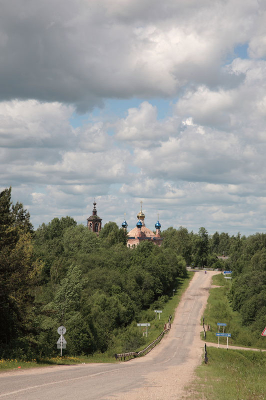 Дмитриевское. Церковь Димитрия Солунского. общий вид в ландшафте