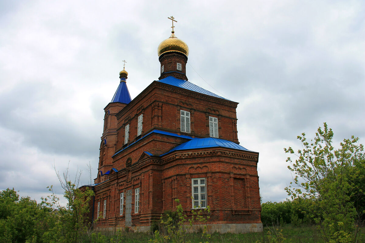 Церковь Покрова Пресвятой Богородицы, Бирюченское (Каширский район, Воронежская область). фасады, Общий вид