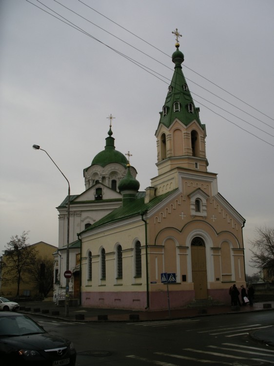 Церковь Николая Чудотворца (Николы Набережного), Подол (Подольский район, Украина, г. Киев). общий вид в ландшафте, Колокольня