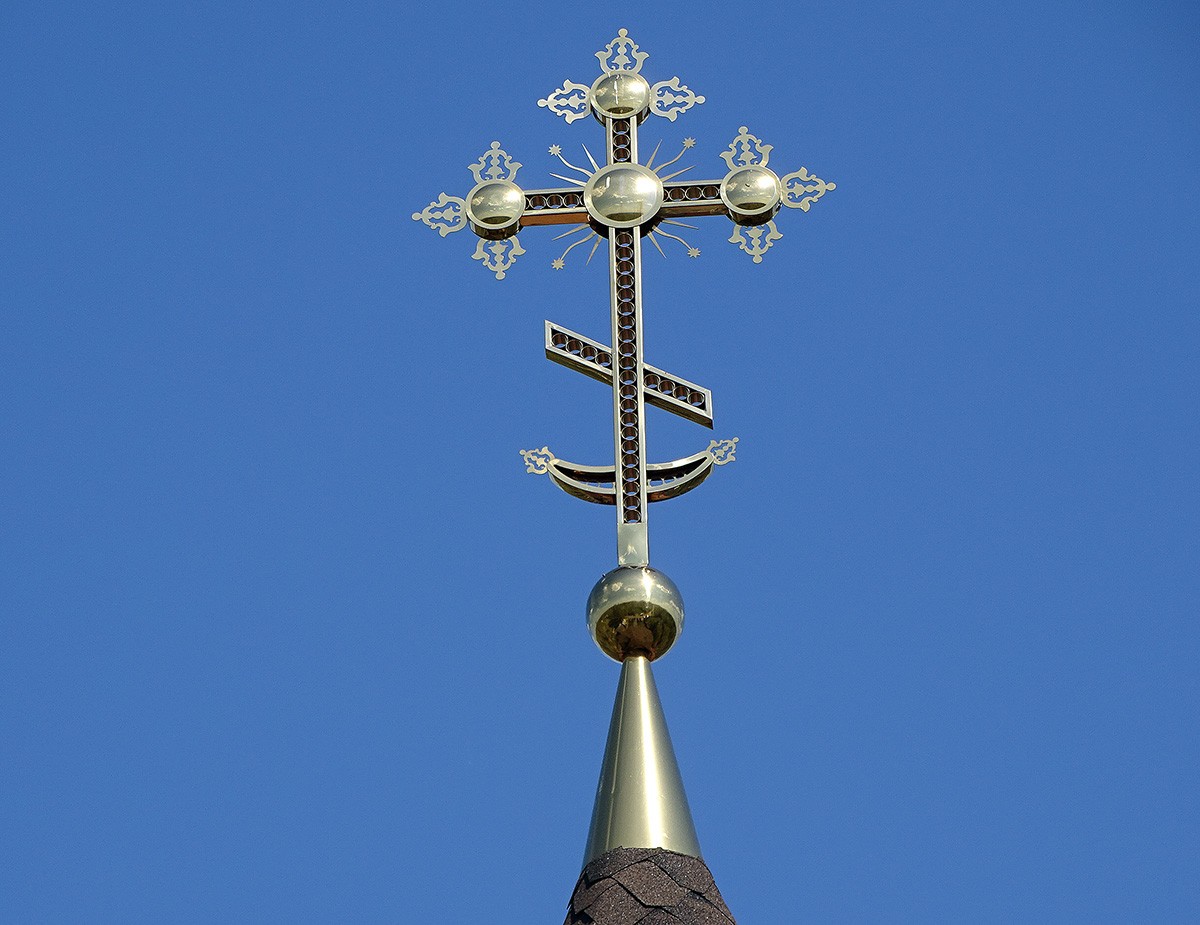 Церковь Николая Чудотворца, Жабки (Егорьевский городской округ, Московская область). архитектурные детали, Надглавный крест колокольни