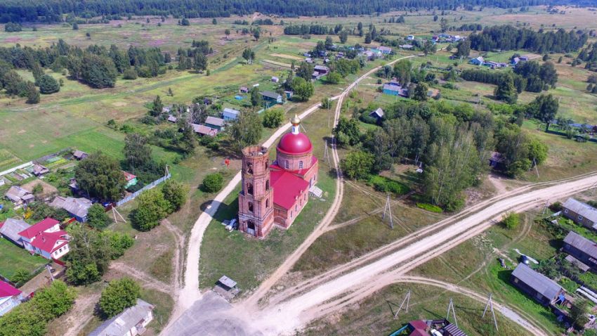 Церковь Воскресения Словущего, Куплиям (Егорьевский городской округ, Московская область). общий вид в ландшафте