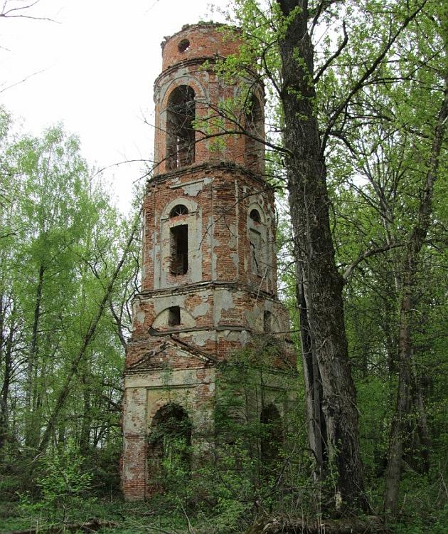 Церковь Успения Пресвятой Богородицы, Федосово (Феодосово), урочище (Ферзиковский район, Калужская область). фасады, вид с северо-запада
