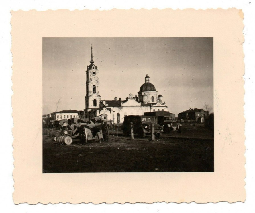 Собор Казанской иконы Божией Матери, Юхнов (Юхновский район, Калужская область). архивная фотография, Южный фасад. Фото 1941 г. с аукциона e-bay.de