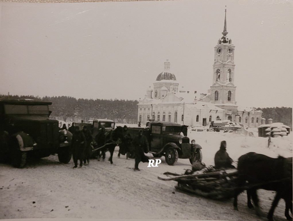 Собор Казанской иконы Божией Матери, Юхнов (Юхновский район, Калужская область). архивная фотография, Немецкое фото солдата из 137-й п.д. 