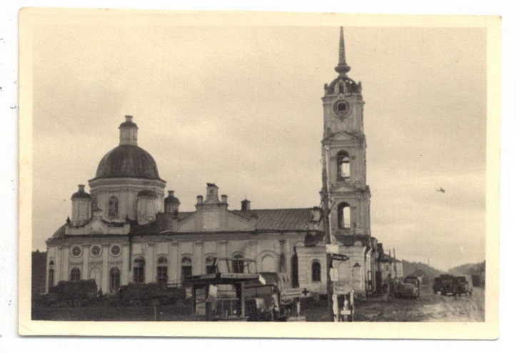 Собор Казанской иконы Божией Матери, Юхнов (Юхновский район, Калужская область). архивная фотография, Северный фасад. С аукциона e-bay.de