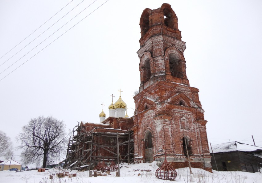 Церковь Троицы Живоначальной, Польцо (Вачский район, Нижегородская область). документальные фотографии