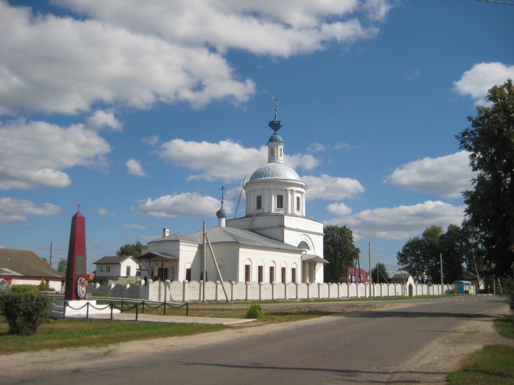 Парфентьево. Церковь Николая Чудотворца. общий вид в ландшафте