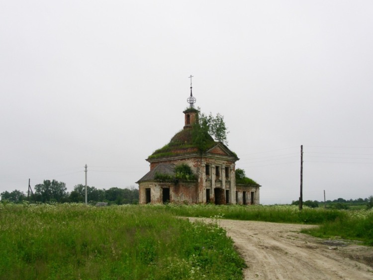 Церковь Николая Чудотворца, Лаптево (Заокский район, Тульская область). общий вид в ландшафте, вид с северо-востока