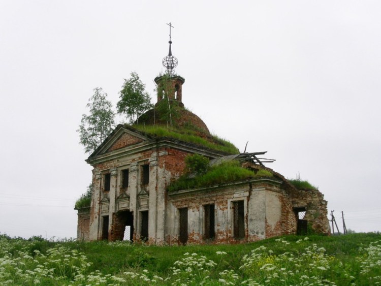 Церковь Николая Чудотворца, Лаптево (Заокский район, Тульская область). фасады, вид с северо-запада