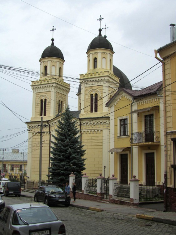 Кафедральный собор Параскевы Сербской, Черновцы (Черновицкий район, Украина, Черновицкая область). фасады, западный фасад, вид с ул. Заньковецкой