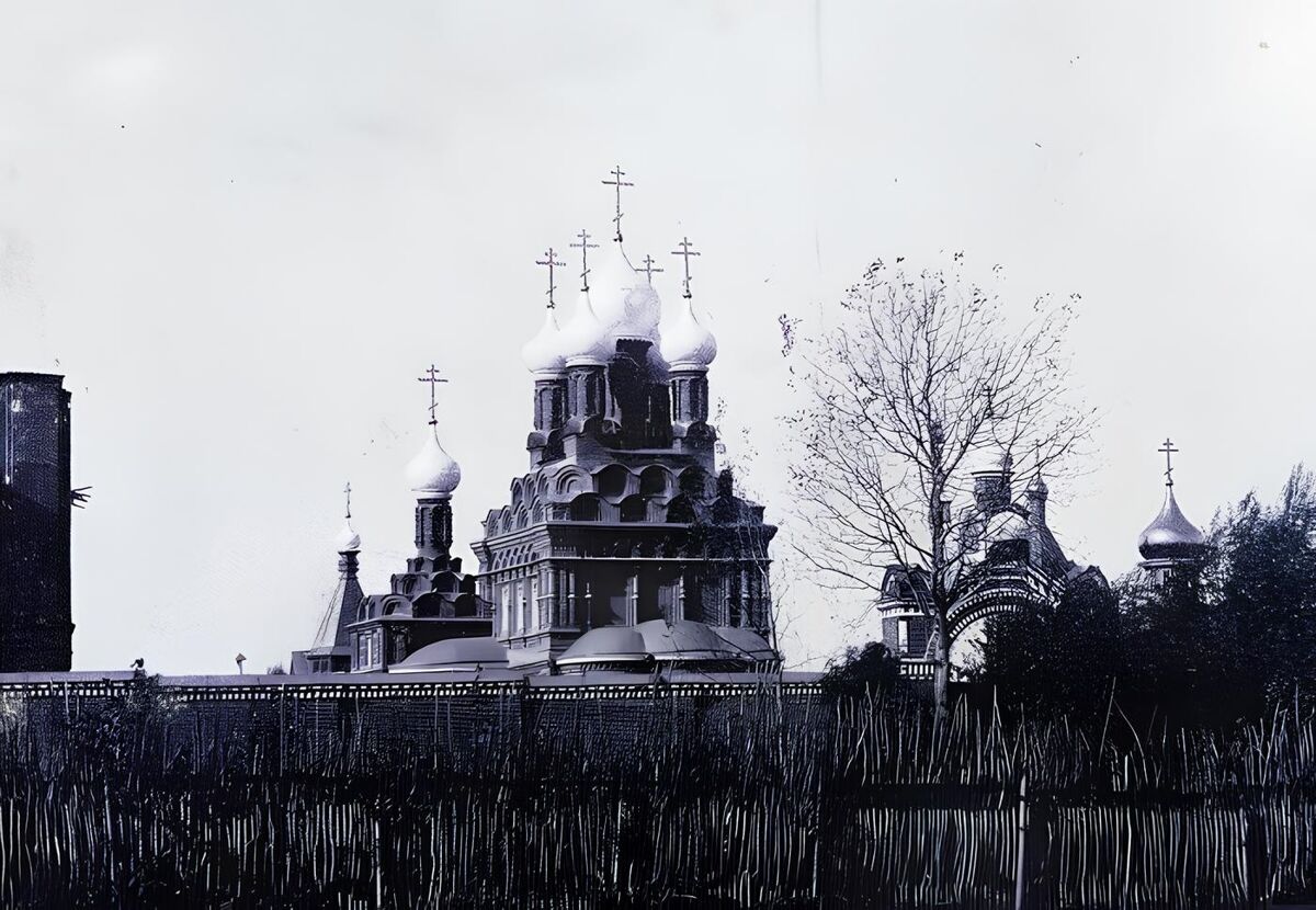 Троицкий Александро-Невский монастырь. Собор Александра Невского, Акатово (Клинский городской округ, Московская область). архивная фотография, Фото 1910-х годов из монастырского архива