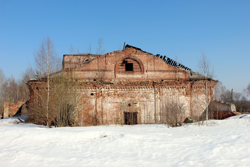 Верховино. Церковь Спаса Преображения. фасады, Вид с запада