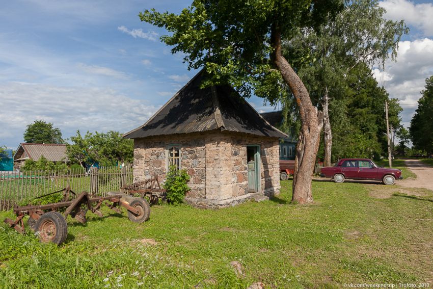 Часовня Илии Пророка, Клюкошицы (Лужский район, Ленинградская область). общий вид в ландшафте