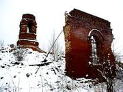 Церковь иконы Божией Матери "Всех скорбящих Радость", сохранившаяся восточная стена апсиды и верхний ярус колокольни, вид с юго-востока<br>, Телешово, Лотошинский городской округ, Московская область