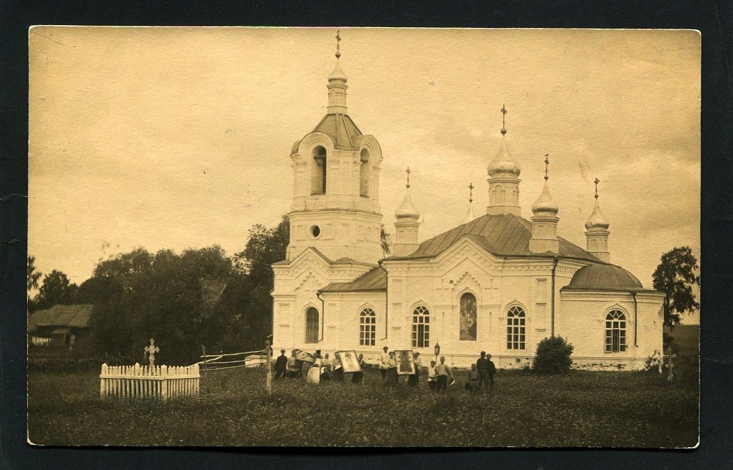 Церковь Воскресения Христова, Воронцово (Переславский район и г. Переславль-Залесский, Ярославская область). архивная фотография, Почтовая фотооткрытка 1900-х годов