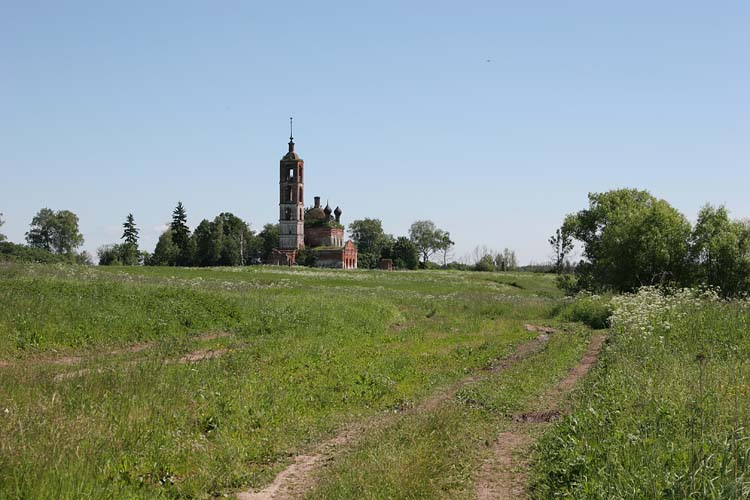 Церковь Георгия Победоносца, Ивановское (Переславский район и г. Переславль-Залесский, Ярославская область). общий вид в ландшафте, 		      