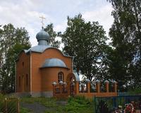 Церковь Георгия Победоносца, Вид с дороги<br>, Пески, Шимский район, Новгородская область
