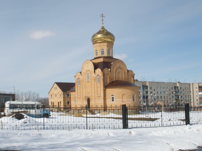 Церковь Казанской иконы Божией Матери, Отрадинское (Мценский район и г. Мценск, Орловская область). общий вид в ландшафте
