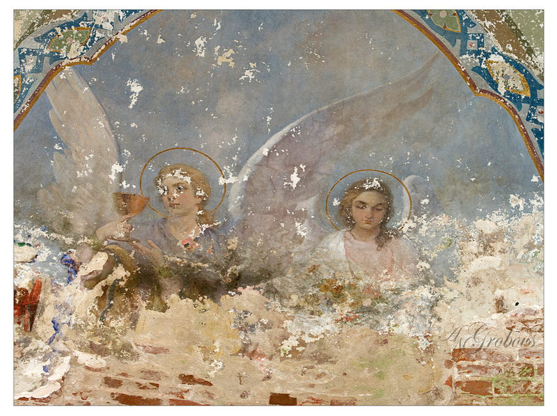 Церковь Георгия Победоносца, Георгиевское (Борисоглебский район, Ярославская область). интерьер и убранство, роспись купола