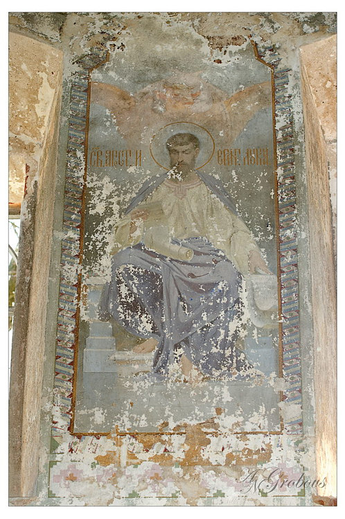 Церковь Георгия Победоносца, Георгиевское (Борисоглебский район, Ярославская область). интерьер и убранство, роспись стен храма