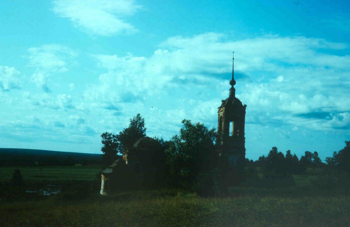 Георгиевское. Церковь Георгия Победоносца. общий вид в ландшафте
